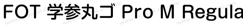 FOT 学参丸ゴ Pro M Regular字体转换